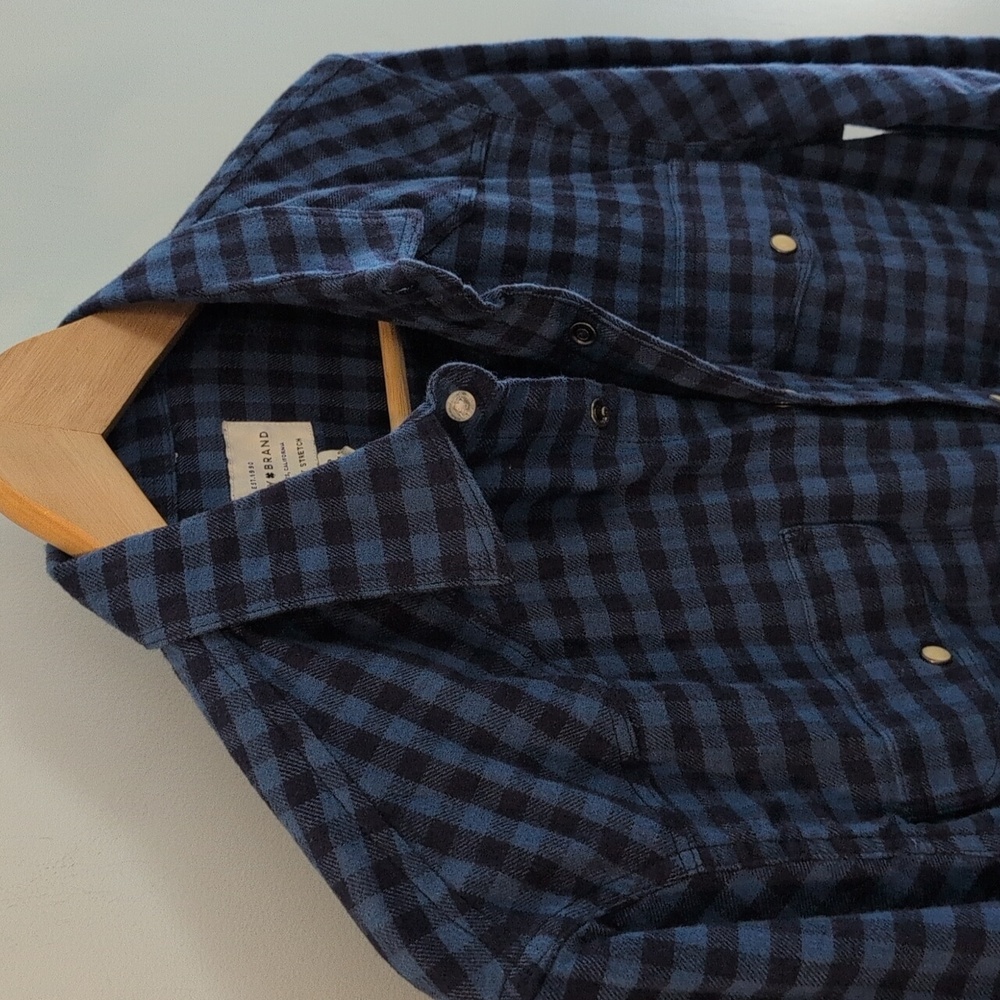 Lucky Brand Men's S Saturday Stretch Western Style Snap Button Plaid Shirt NWT - Picture 5 of 16